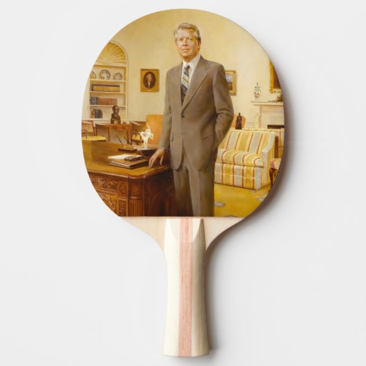 James Earl Carter schilderde een Amerikaans Presid Tafeltennisbatje (Voorkant)