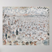 James Ensor The Beach in Ostende Poster (Voorkant)