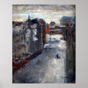 James Ensor The Van Iseghemlaan in de sneeuw Poster