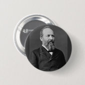 James Garfield 20th President Ronde Button 5,7 Cm (Voorkant /achterkant)