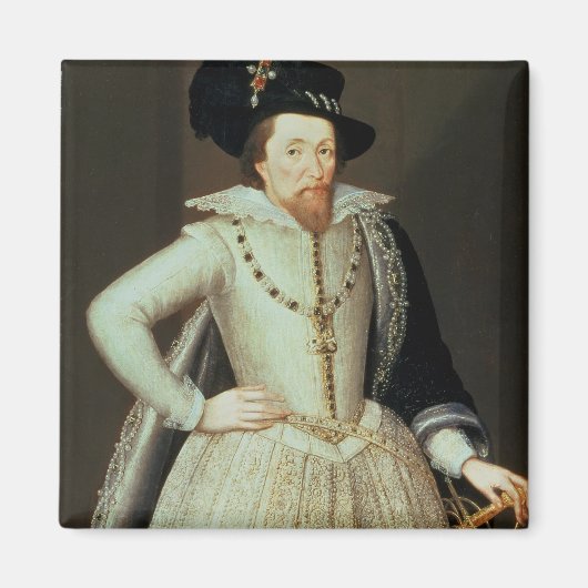 James I, halve lengte portret Magneet (Voorkant)
