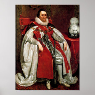 James I van Daniel Mytens Poster