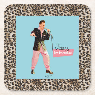 James Intveld Rockabilly Coasters Vierkante Kartonnen Onderzetter