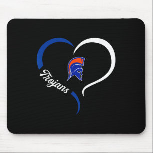 James Island Charter Trojans Logo Half Heart Sloga Muismat
