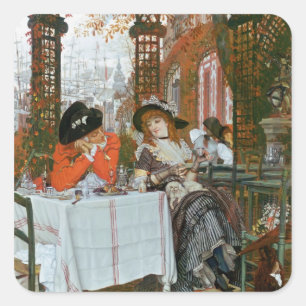 James Jacques Joseph Tissot A Luncheon Vierkante Sticker