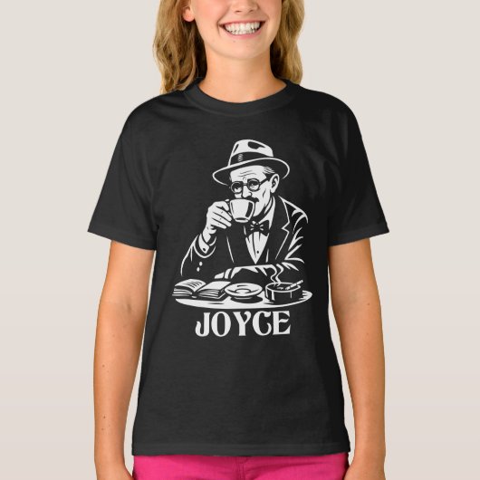 James Joyce Café Retro Reader T-Shirt (Voorkant)