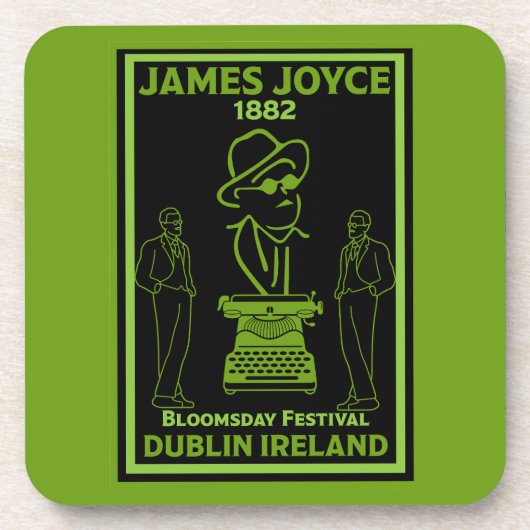 James Joyce Dublin Ierland Bier Onderzetter (Voorkant)