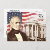 James K. Polk - 11e President van de VS Briefkaart (Voorkant / Achterkant)