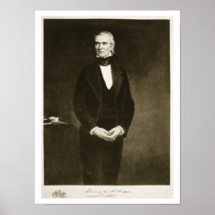 James K. Polk (1795-1849), elfde President van de  Poster