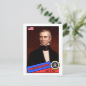 James K. Polk Baseball Card Briefkaart (Staand voorkant)