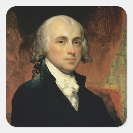 James Madison 2 Vierkante Sticker (Voorkant)