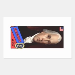 James Madison Baseball Card Rechthoekige Sticker