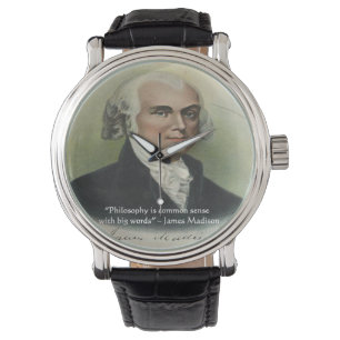 James Madison Common Sense Quote Horloge