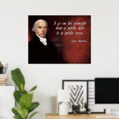 James Madison Debt Quote Poster (Thuiskantoor)