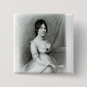 James Madison, Dolley Payne, c.1804-55 Vierkante Button 5,1 Cm