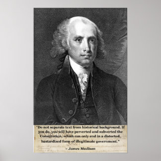 James Madison - Gedekte regering Poster