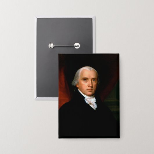 James Madison, het vierde President: koloniaal Ame Button (Voorkant / Achterkant)