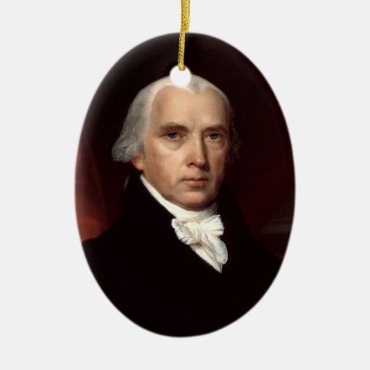 James Madison Keramisch Ornament (Voorkant)