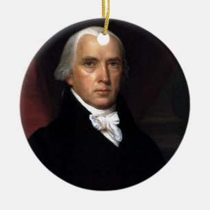 James Madison Keramisch Ornament