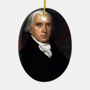 James Madison Keramisch Ornament