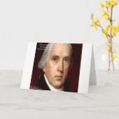 James Madison "Mistrust Power" Wisdom Quote Kaart (Gele Bloem)