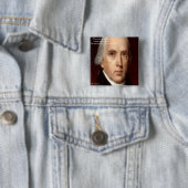 James Madison "Mistrust Power" Wisdom Quote Vierkante Button 5,1 Cm (In situ)