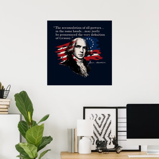James Madison Poster (Thuiskantoor)