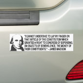 James Madison Quote Bumpersticker (Op auto)