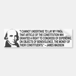 James Madison Quote Bumpersticker