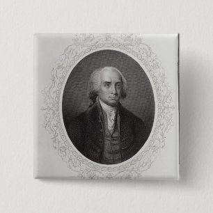 James Madison Vierkante Button 5,1 Cm