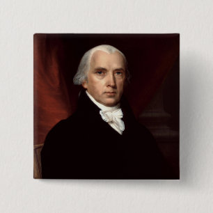James Madison Vierkante Button 5,1 Cm