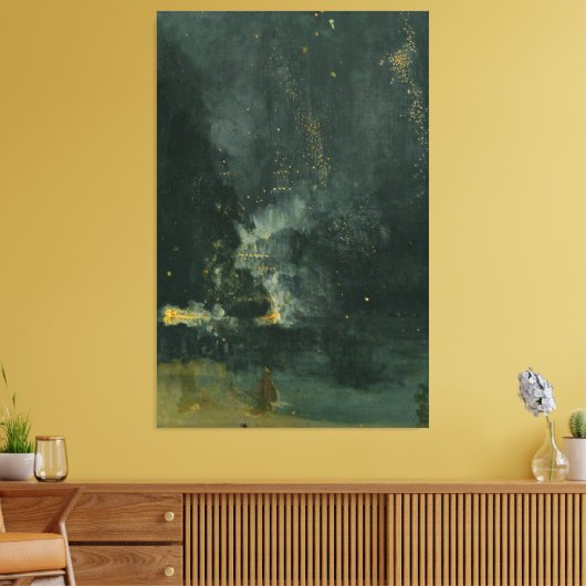 James McNeill Whistler - Nocturne in zwart goud Canvas Afdruk (Insitu (Woonkamer))