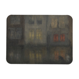 James McNeill Whistler - Nocturne - zwart en rood Magneet