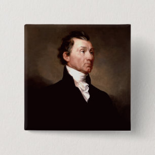 James Monroe Vierkante Button 5,1 Cm