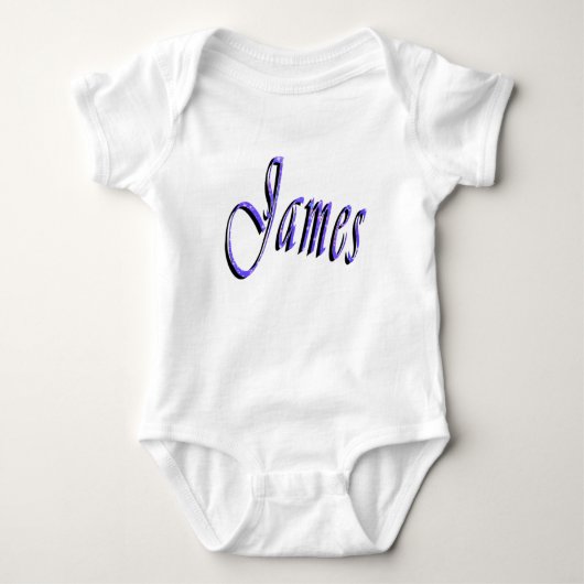 James, Naam, Logo, Baby's Cotton Bodysuit (Voorkant)