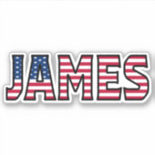 James Name USA Sticker Stickerset (Devant)