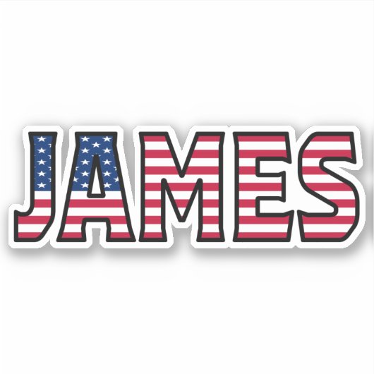 James Name USA Sticker Stickerset (Devant)