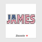 James Name USA Sticker Stickerset (Feuille)