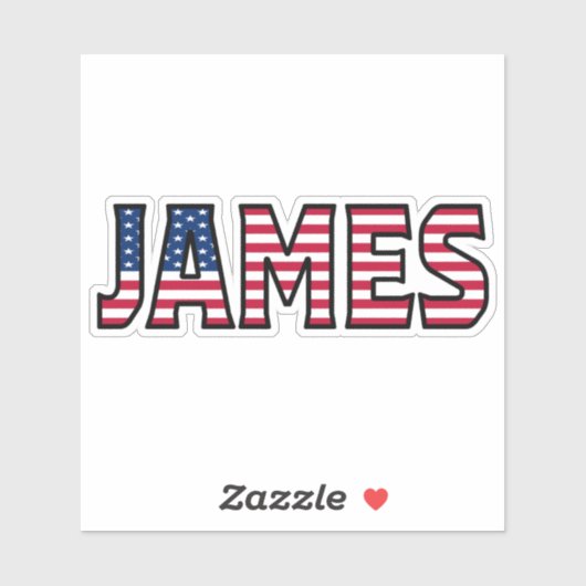 James Name USA Sticker Stickerset (Feuille)