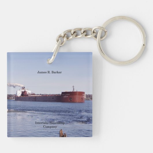 James R. Barker acrylsleutelketen Sleutelhanger (Achterkant)