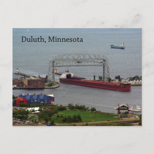James R. Barker Entering Duluth-postkaart Briefkaart (Voorkant)