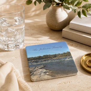 James River Rapids Schilderachtig Stenen Onderzetter