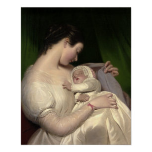 James Sant's vrouw Elizabeth met dochter Mary Perfect Poster