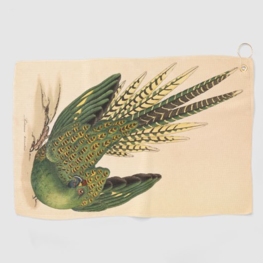 James Sowerby Ground Parrot, Psittacus terrestris Golfhanddoek (Horizontaal)