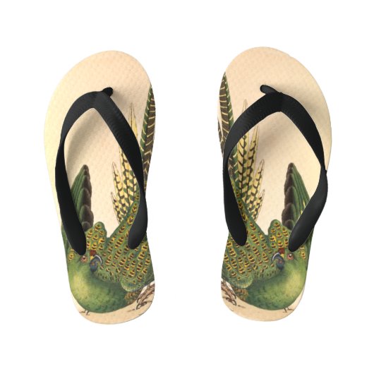 James Sowerby Ground Parrot, Psittacus terrestris Kinder Teenslippers (Voetbed)