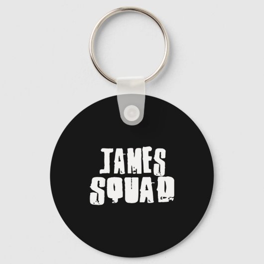 James Squad Name Funny James  Sleutelhanger (Voorkant)