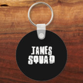 James Squad Name Funny James  Sleutelhanger (Voorkant)