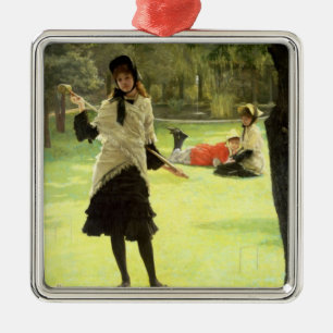 James Tissot Croquet, c.1878 Metalen Ornament