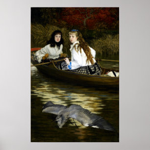 James Tissot op de Theems, een Heron Poster