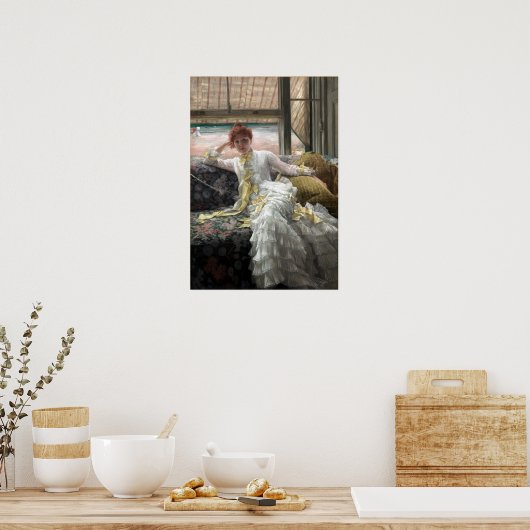 James Tissot Seaside (juli-model van een portret) Poster (Keuken)